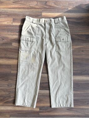Vintage “Give ‘Em Hell” Tilley Men's Cargo Pants in Khaki